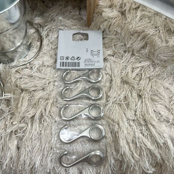 Ikea Fintorp Bundle Of Steel Rail 22.5”-5 Hooks -3 Buckets Utensil Hanger - Picture 4 of 17